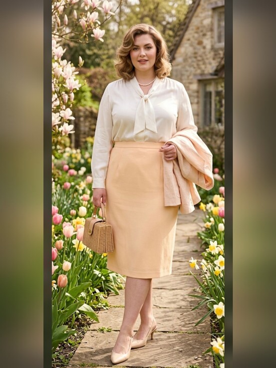 Casual Corner Annex Dresses & Skirts - Vintage Retro Casual Corner Annex Yellow Skirt